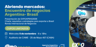 CAME invita a participar de la capacitación “Requisitos y estrategias para exportar a Brasil