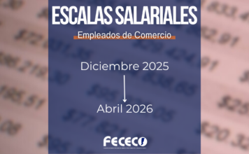 Escalas Salariales de Empleados de Comercio | diciembre 2025 a abril 2026