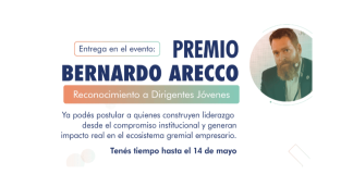 Premio Bernardo Arecco: Convocatoria abierta para distinguir a jóvenes dirigentes empresarios en CAC