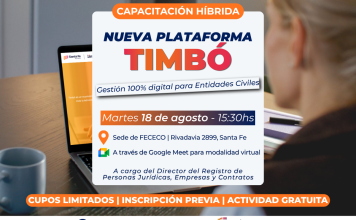 Capacitación oficial: FECECO invita a conocer la nueva Plataforma Timbó para trámites de entidades civiles