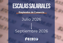 Escalas Salariales Empleados de Comercio | Julio a Septiembre 2026
